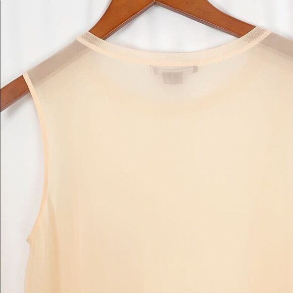 VINCE. PEACH / Blush Sleeveless Silk Blend Top - Picture 11 of 11